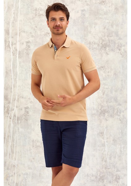 Volant Erkek Polo Tişört - Bej