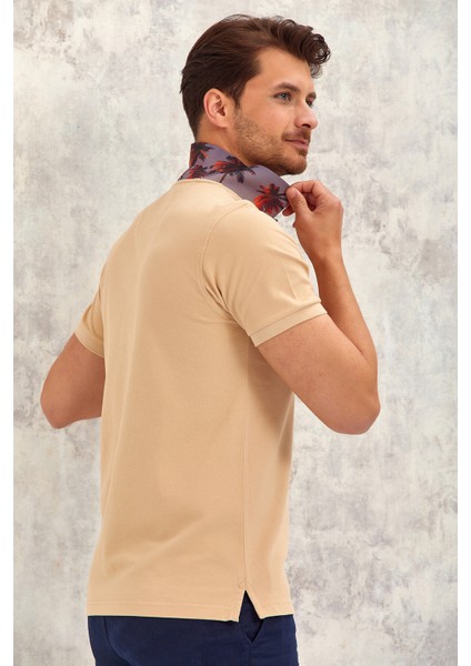 Volant Erkek Polo Tişört - Bej