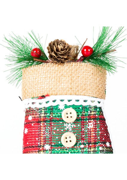 Ekose Desenli Dekorlu Berry'li Yılbaşı Eldiven Kırmızı-Yeşil 12X18.5 fiyatları