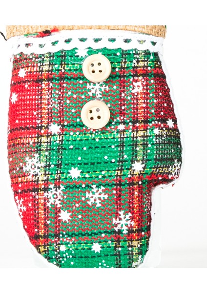 Ekose Desenli Dekorlu Berry'li Yılbaşı Eldiven Kırmızı-Yeşil 12X18.5 modelleri