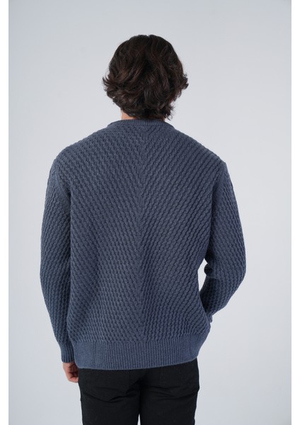 Erkek Yürütme Saç Örgülü Bisiklet Yaka Triko Yün Kazak TRIST-5312 modelleri