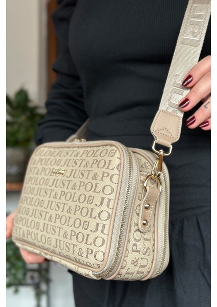 Uzun Askılı 5 Bölmeli Özel Seri Kadın Çapraz Postacı Omuz Çantası 2053-GD Kum indirimleri