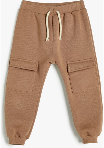 Jogger Eşofman Altı Cepli Beli Bağlamalı Pamuk Karışımlı modelleri
