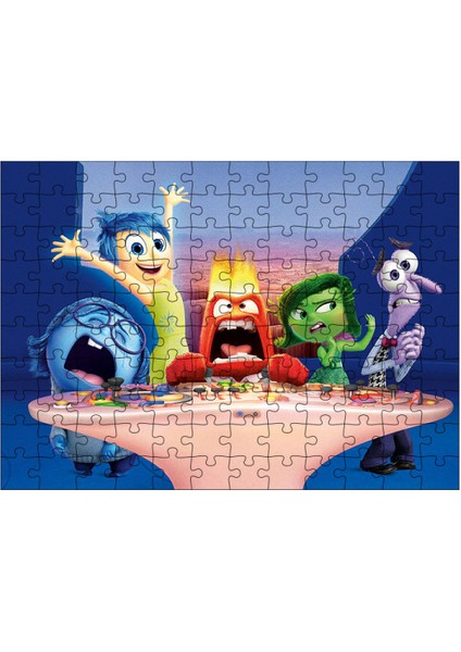 Ahşap Mdf Puzzle Yapboz Ters Yüz Çizgi Film 120 Parça 25*35 cm