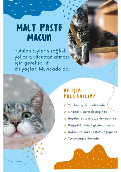 Kedi Maltı - Kediler Için Tüy Yumağı Önleyici - Malt Paste 100G