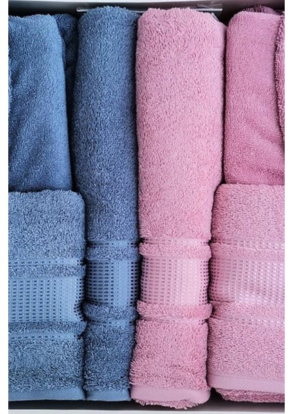 Colourist Aile Bornoz Seti Indigo-Pembe fırsatları