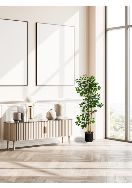 Yapay Benjamin Ağacı, 3 Gövde, 504 Yaprak, 120CM, Sakıslı