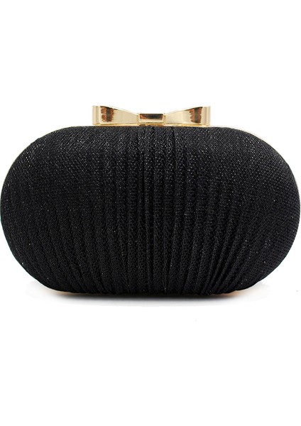 Pileli Fiyonklu Parti Gelinlik Clutch Çanta (Yurt Dışından)