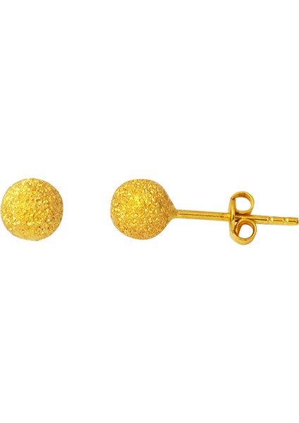 Kumlu 22 Ayar Altın Top Küpe 5 Mm.