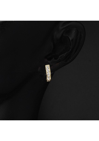 Beyaz Taşlı 14 Ayar Altın Kız Bebek Küpesi fiyatları