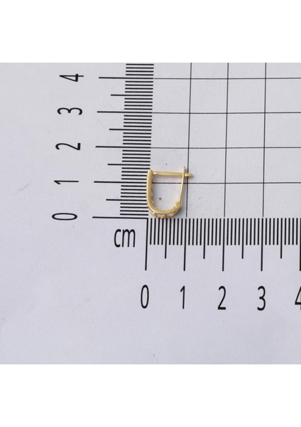 Beyaz Taşlı 14 Ayar Altın Kız Bebek Küpesi indirimleri