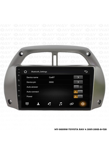 Toyota Rav 4 Android 12 Multimedya Carplay 4gb RAM+64GB HDD 2001-2005 Navigasyon Ekran modelleri