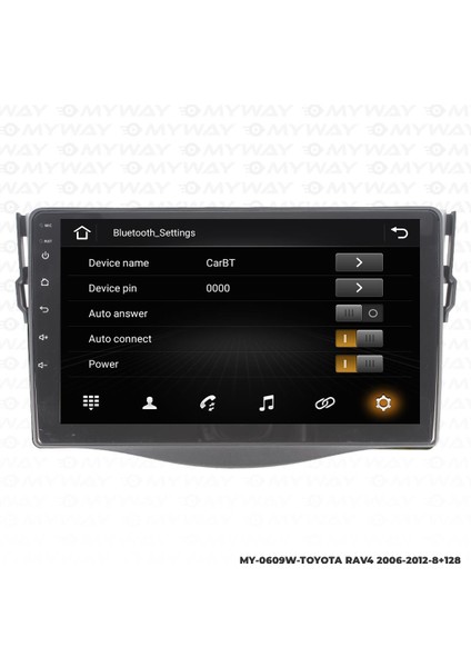 Toyota Rav4 Android 12 Multimedya Carplay 4gb RAM+64GB HDD 2006-2012 Navigasyon Ekran modelleri
