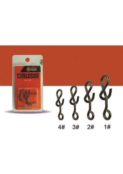 5019 Sahte Balık Klipsi Spiral 15'li Paket Black Nikel