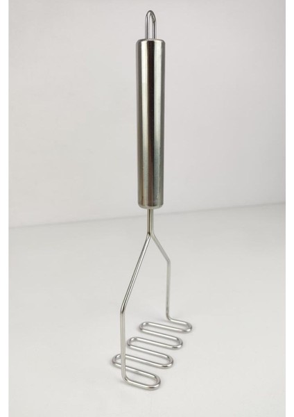 Paslanmaz Metal Patates Ezici 29 cm Gri