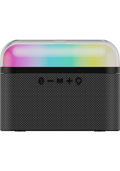 Bluetooth Speaker Wiwu P60 Rgb LED Işıklı Taşınabilir Kablosuz Hoparlör Thunder Wireless Siyah