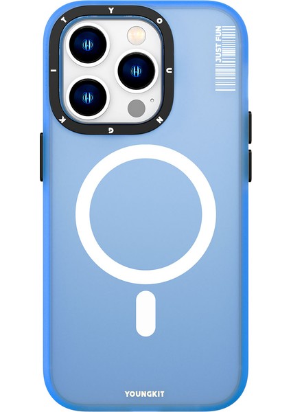 iPhone 14 Pro Uyumlu Kılıf Magsafe Kablosuz Şarj Özellikli Youngkit Colored Sand Serisi Kapak