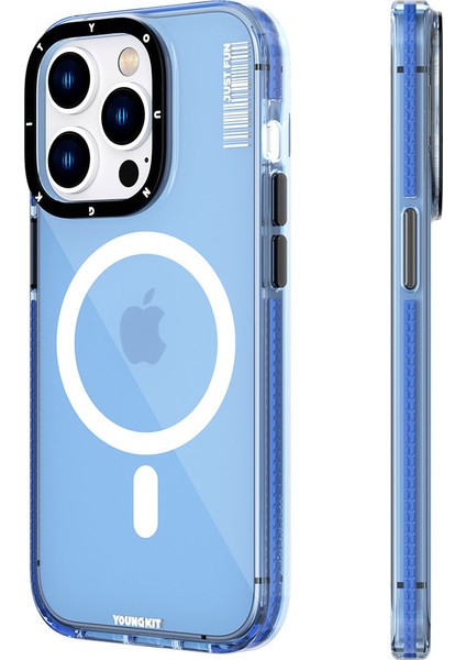 iPhone 14 Pro Max Uyumlu Kılıf Magsafe Kablosuz Şarj Özellikli Youngkit Crystal Color Serisi Kapak