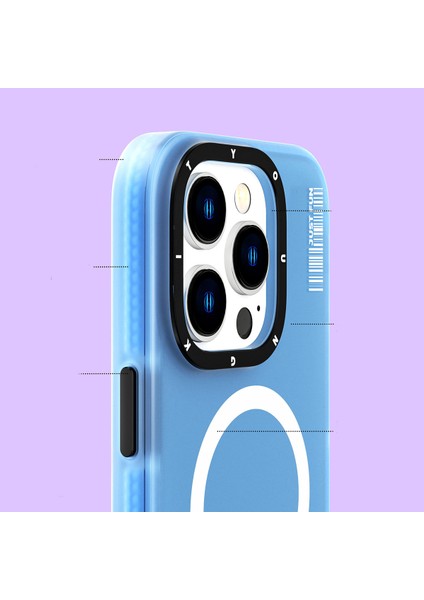 Apple iPhone 13 Pro Kılıf Magsafe Şarj Özellikli Youngkit Colored Sand Serisi Kapak