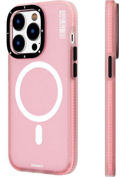 iPhone 14 Pro Uyumlu Kılıf Magsafe Kablosuz Şarj Özellikli Youngkit Colored Sand Serisi Kapak