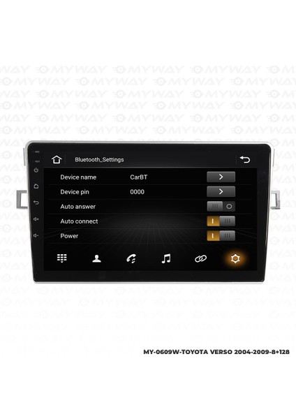 Toyota Verso Android 12 Multimedya Carplay 4gb RAM+64GB HDD 2004-2009 Navigasyon Ekran modelleri