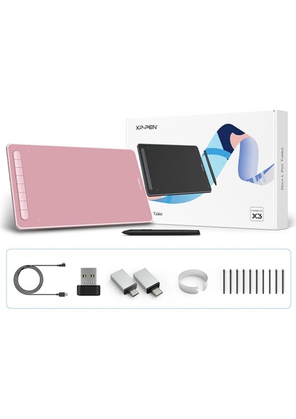 Deco Lw Bluetooth Kablosuz Grafik Çizim Tableti 10X6  - Pembe