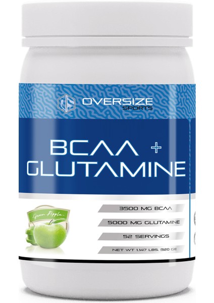 Bcaa+Glutamine Yeşil Elma 520G 52 Servis