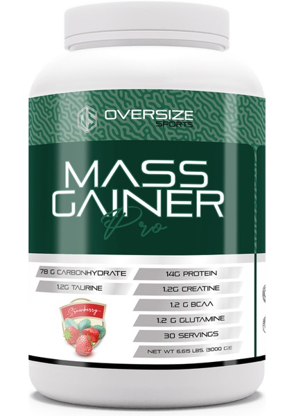 Mass Gainer Pro Çilek 3000G 30 Servis