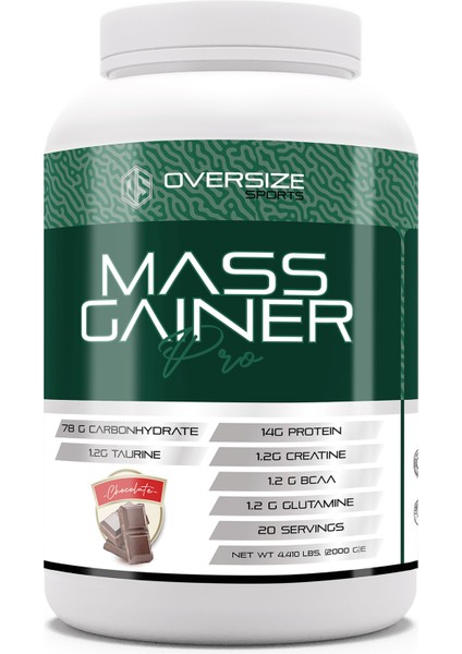 Mass Gainer Pro Çikolata 2000G 20 Servis