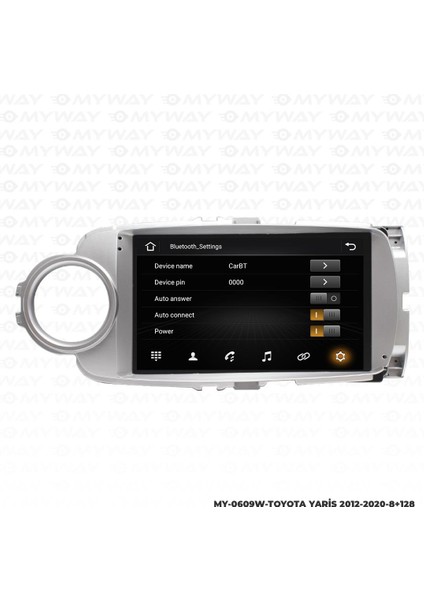 Toyota Yaris Android 12 Multimedya Carplay 4gb RAM+64GB HDD 2012-2020 Navigasyon Ekran modelleri