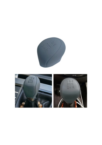 Universal Gri Silikon Manuel Vites Topuzu Kılıfı