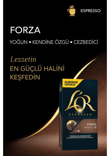 L'OR Kapsül Tanışma Paketi Nespresso Uyumlu Alüminyum Kapsül Kahve Fırsat Paketi 10 Adet x 10 Paket