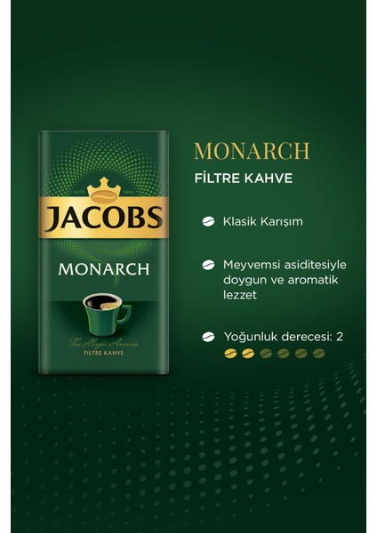 Monarch Filtre Kahve 250 Gr  2'li Set (250 gr x 8 )