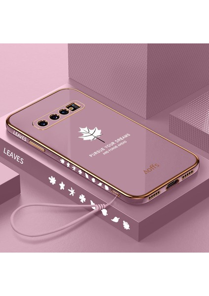 Samsung Galaxy S10 Plus Elektroliz Kaplama Telefon Kılıfı, Kemerli (Yurt Dışından)