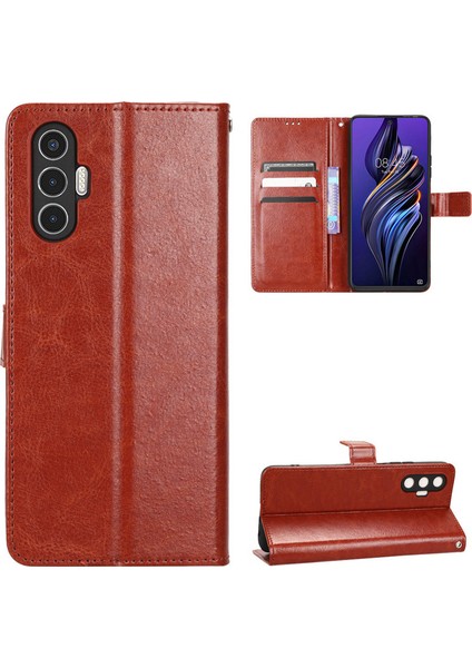 Tecno Pova 3 Deri Telefon Kılıfı (Yurt Dışından)