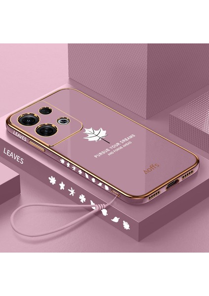 Oppo Reno 8 Pro Için Kemerli Elektroliz Kaplama Telefon Kılıfı (Yurt Dışından)