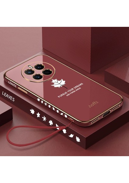 Huawei Mate 50 Pro Için Telefon Kılıfı Kemerli Elektroliz Kaplama Telefon Kılıfı (Yurt Dışından)