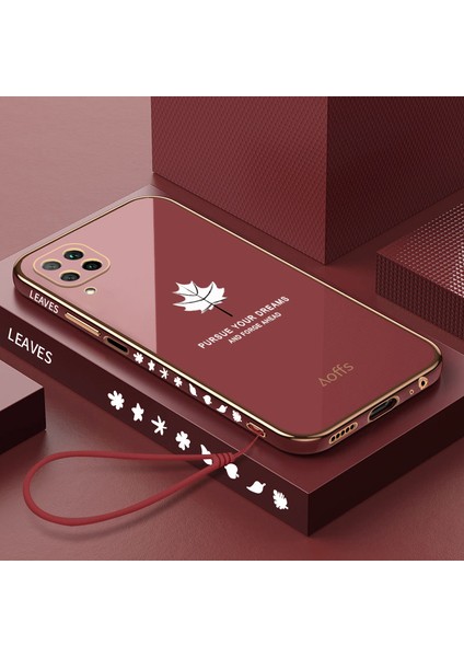 Huawei P40 Lite Için Kemerli Elektroliz Kaplama Telefon Kılıfı (Yurt Dışından)