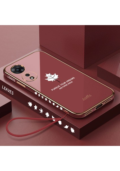 Oppo A58 Elektroliz Kaplama Telefon Kılıfı Için Kemerli Telefon Kılıfı (Yurt Dışından)