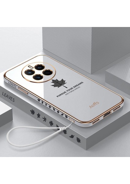 Huawei Mate 50 Pro Için Telefon Kılıfı Kemerli Elektroliz Kaplama Telefon Kılıfı (Yurt Dışından)