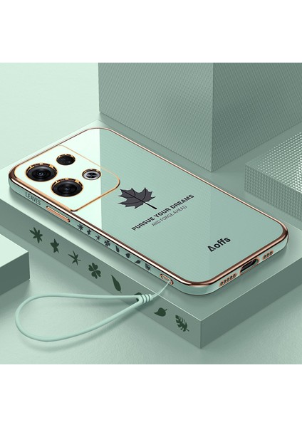 Oppo Reno 8 Pro Için Kemerli Elektroliz Kaplama Telefon Kılıfı (Yurt Dışından)