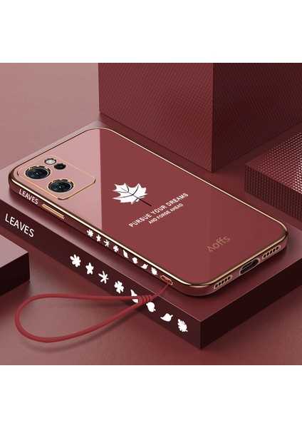 Oppo Reno 7 Için Kemerli Elektroliz Telefon Kılıfı (Yurt Dışından)