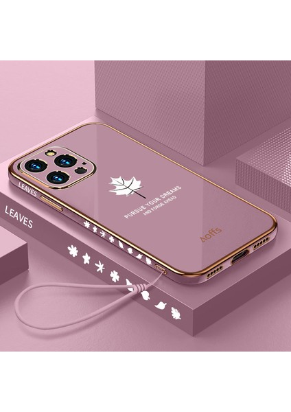 iPhone 14 Pro Için Kemerli Elektroliz Kaplama Telefon Kılıfı (Yurt Dışından)