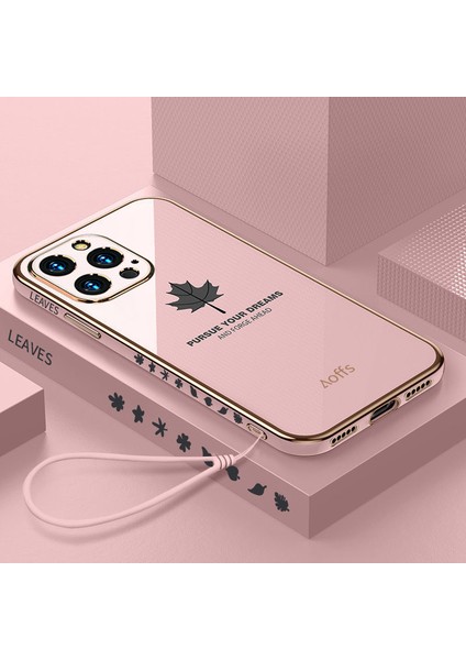 iPhone 14 Pro Için Kemerli Elektroliz Kaplama Telefon Kılıfı (Yurt Dışından)