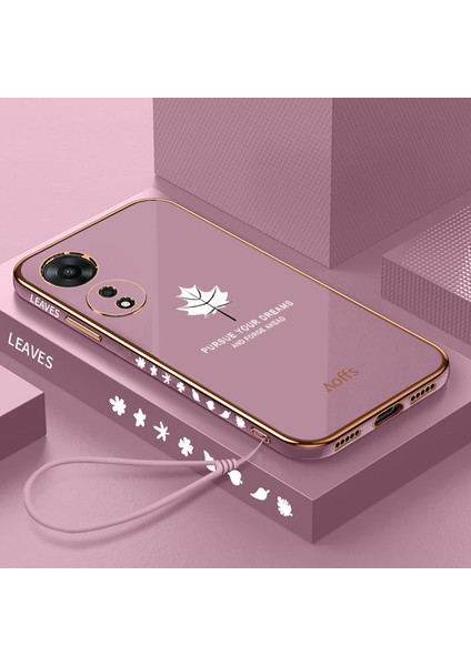 Oppo A58 Elektroliz Kaplama Telefon Kılıfı Için Kemerli Telefon Kılıfı (Yurt Dışından)