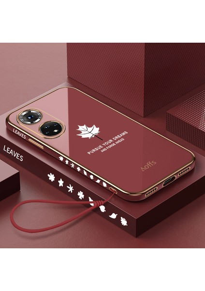 Honor 50 Pro Için Telefon Kılıfı Kemerli Elektrolizle Telefon Kılıfı (Yurt Dışından)