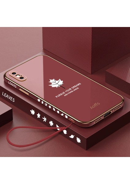 iPhone Xs Için Telefon Kılıfı Kemerli Elektroliz Kaplama Telefon Kılıfı (Yurt Dışından)