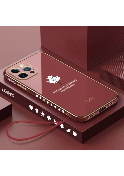 iPhone 12 Pro Max Için Kemerli Elektroliz Kaplama Telefon Kılıfı (Yurt Dışından)