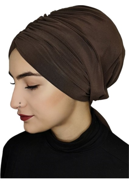 Mayo ve Hasema Üstü Uyumlu Hijab Arkadan Baglamalı Bone