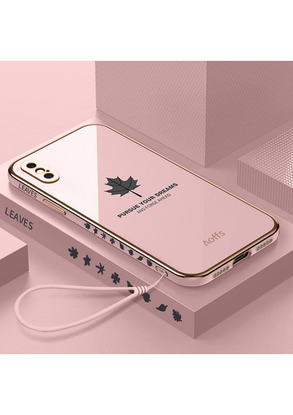 iPhone Xs Için Telefon Kılıfı Kemerli Elektroliz Kaplama Telefon Kılıfı (Yurt Dışından)